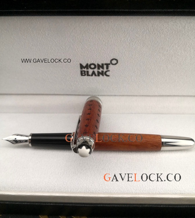 AAA Grade Montblanc Petit Prince Wood Fountain Pen